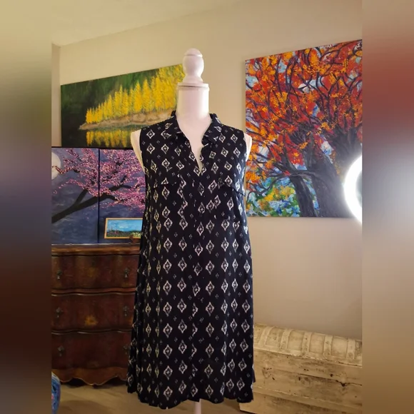 Sadie & Sage Navy and White Mini Dress - Picture 1 of 11